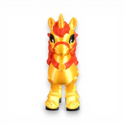 Arany Harmónia szerencsehozó unikornis figura – ázsiai ihletésű mozgatható asztaldísz