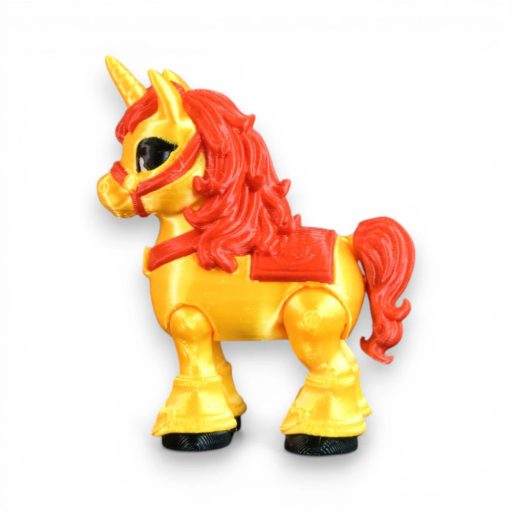 Arany Harmónia szerencsehozó unikornis figura – ázsiai ihletésű mozgatható asztaldísz