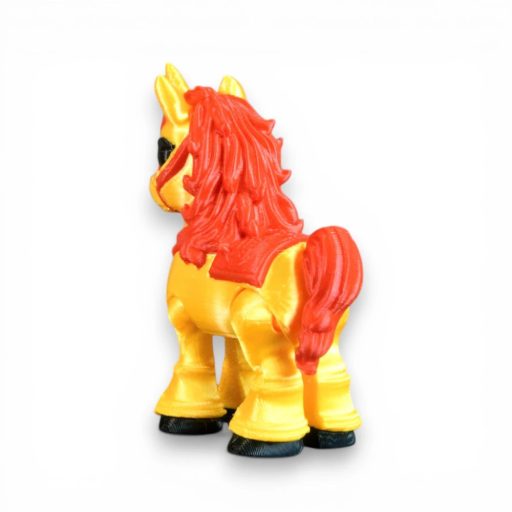 Arany Harmónia szerencsehozó unikornis figura – ázsiai ihletésű mozgatható asztaldísz