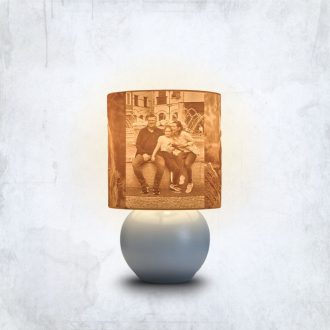 Aura fényképes lámpa - Henger nagy szürke