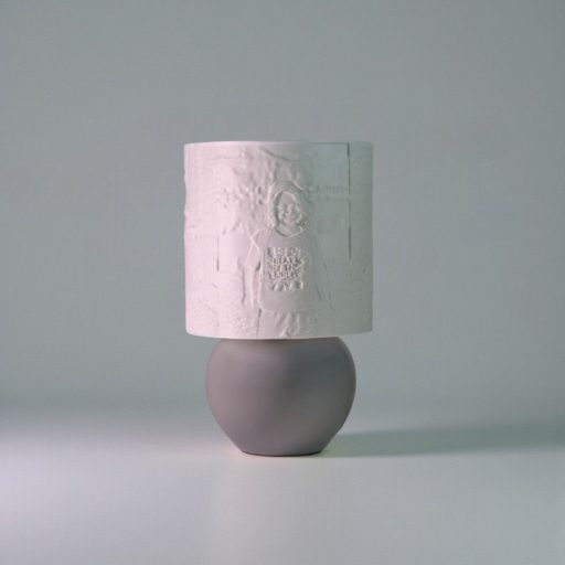 Aura fényképes lámpa - Henger nagy szürke