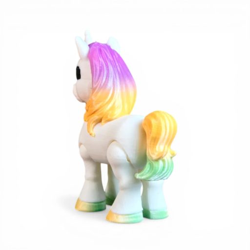 Szivárványos Varázs unikornis figura – színpompás mozgatható játszótárs