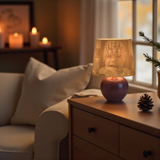 Aura fényképes lámpa - Vintage Pink