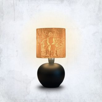 Aura fényképes lámpa - Henger fekete