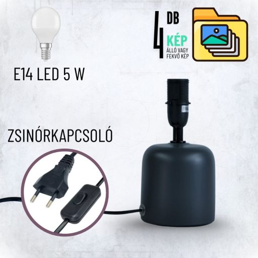 Személyre Szabott Fényképes 3D Lámpa - Egyedi Éjjeli Fény Saját Fotóval - Fekete Vintage - Daphni