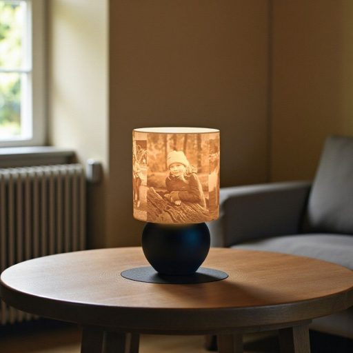 Aura fényképes lámpa - Henger nagy fekete