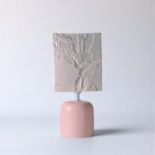 Személyre Szabott Fényképes 3D Lámpa - Egyedi Éjjeli Fény Saját Fotóval - Pink Hasáb - Daphni