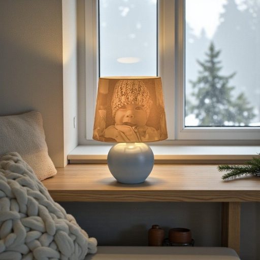 Aura fényképes lámpa - Vintage szürke