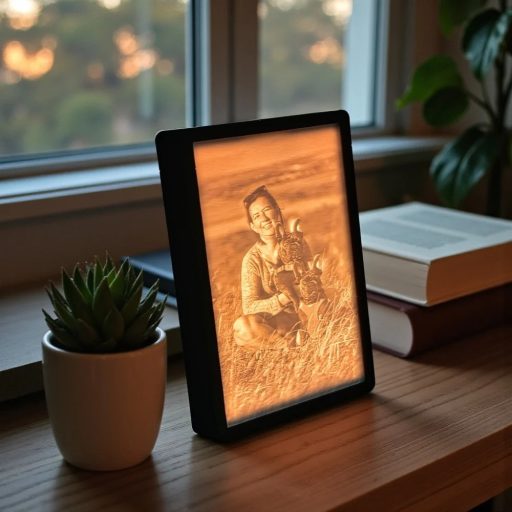 Emlékfény – Portré litofán kép kerettel (2:3)