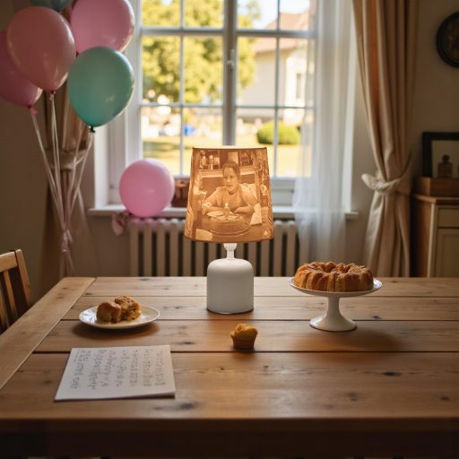 Személyre Szabott Fényképes 3D Lámpa - Egyedi Éjjeli Fény Saját Fotóval - Fehér Klasszikus - Daphni