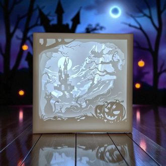 Kísértetkastély – 3D világító Halloween dekor