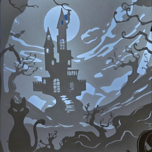 Kísértetkastély – 3D világító Halloween dekor