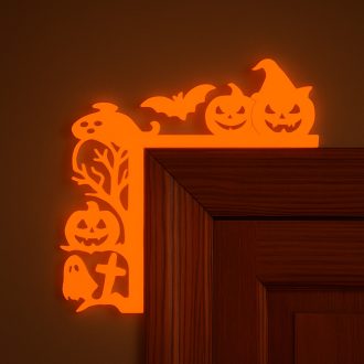 Töklámpás Fény Ajtó Dekoráció