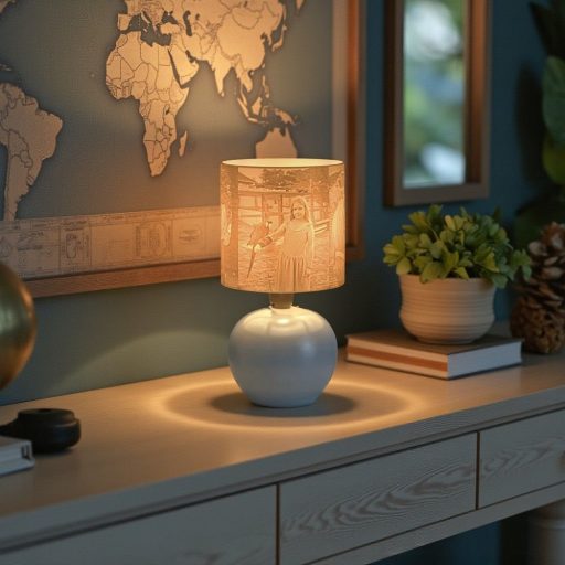 Aura fényképes lámpa - Henger szürke