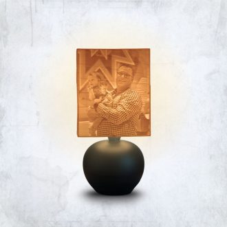 Aura fényképes lámpa - Hasáb fekete