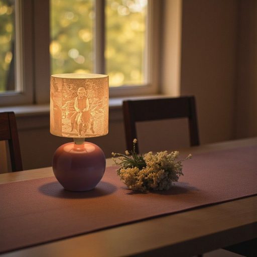 Aura fényképes lámpa - Henger Pink