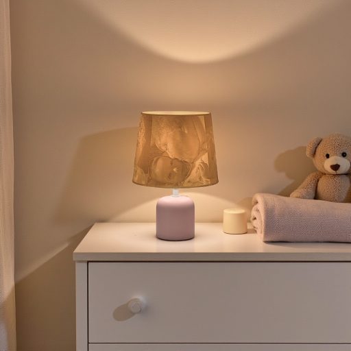 Személyre Szabott Fényképes 3D Lámpa - Egyedi Éjjeli Fény Saját Fotóval - Pink Vintage - Daphni