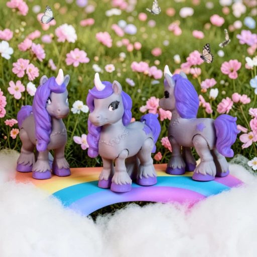 Éjszakai Csillagfény unikornis figura – holdfényes unikornis mozgatható végtagokkal