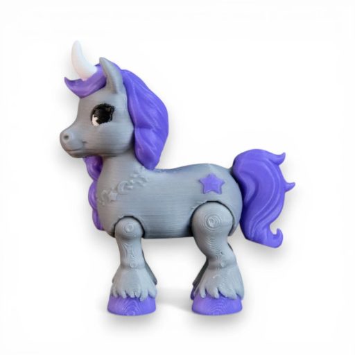 Éjszakai Csillagfény unikornis figura – holdfényes unikornis mozgatható végtagokkal