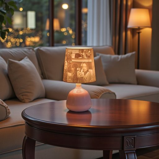 Személyre Szabott Fényképes 3D Lámpa - Egyedi Éjjeli Fény Saját Fotóval - Pink Klasszikus - Ellie