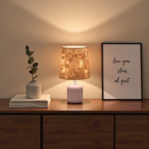 Személyre Szabott Fényképes 3D Lámpa - Egyedi Éjjeli Fény Saját Fotóval - Pink Klasszikus - Daphni