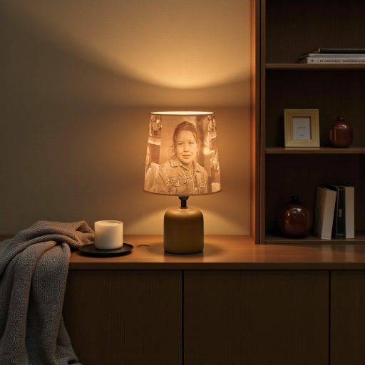 Személyre Szabott Fényképes 3D Lámpa - Egyedi Éjjeli Fény Saját Fotóval - Barna Klasszikus - Daphni