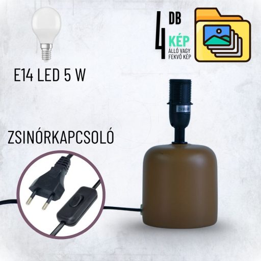 Személyre Szabott Fényképes 3D Lámpa - Egyedi Éjjeli Fény Saját Fotóval - Barna Klasszikus - Daphni