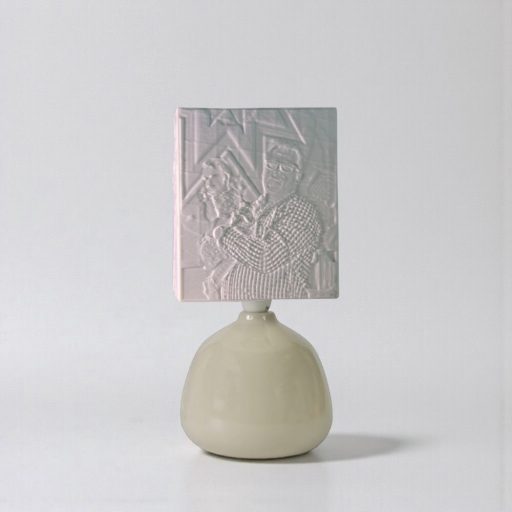 Személyre Szabott Fényképes 3D Lámpa - Egyedi Éjjeli Fény Saját Fotóval - Bézs Hasáb - Ellie