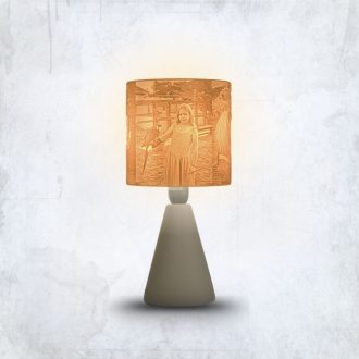 Nalani fényképes lámpa - Henger Szürke