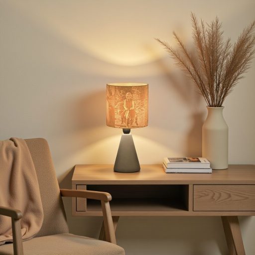 Nalani fényképes lámpa - Henger Szürke