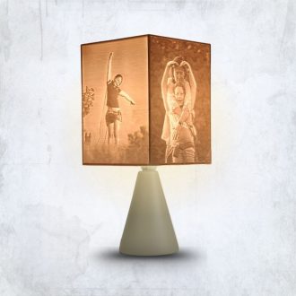 Nalani fényképes lámpa - Hasáb nagy Bézs