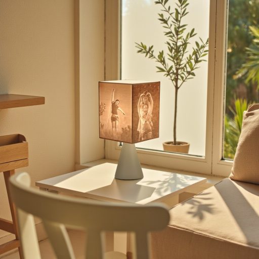 Nalani fényképes lámpa - Hasáb nagy Bézs