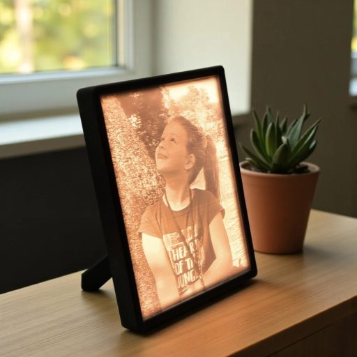 Emlékfény – Portré litofán kép kerettel (3:4)