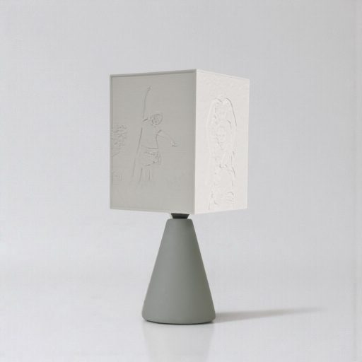 Nalani fényképes lámpa - Hasáb nagy Szürke