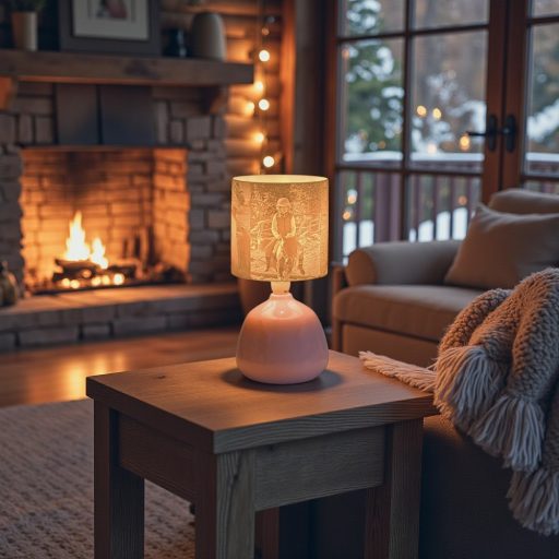 Személyre Szabott Fényképes 3D Lámpa - Egyedi Éjjeli Fény Saját Fotóval - Pink Henger - Ellie