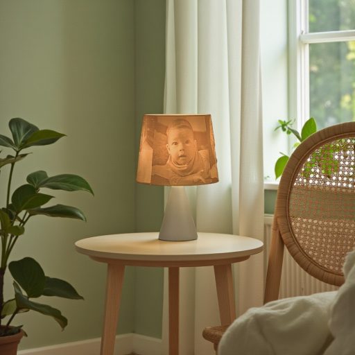 Nalani fényképes lámpa - Vintage Bézs