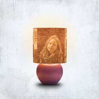 Aura fényképes lámpa - Henger nagy pink