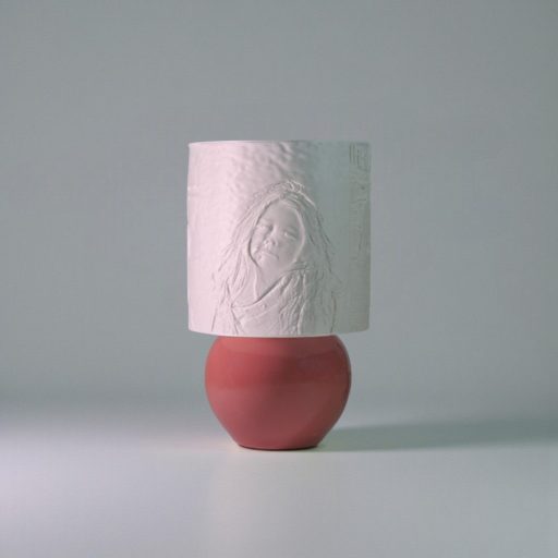 Aura fényképes lámpa - Henger nagy pink