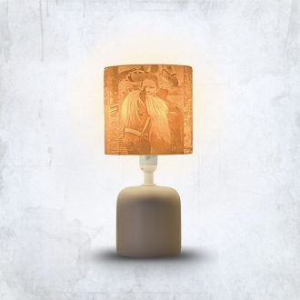   Személyre Szabott Fényképes 3D Lámpa - Egyedi Éjjeli Fény Saját Fotóval - Bézs Henger - Daphni