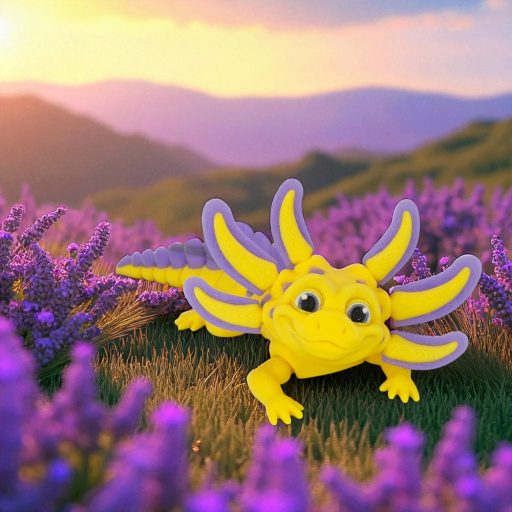 Lilla, a játékos kishaver axolotl "M"