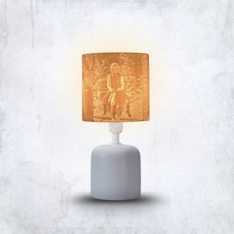   Személyre Szabott Fényképes 3D Lámpa - Egyedi Éjjeli Fény Saját Fotóval - Fehér Henger - Daphni