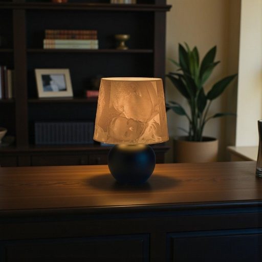 Aura fényképes lámpa - Vintage fekete