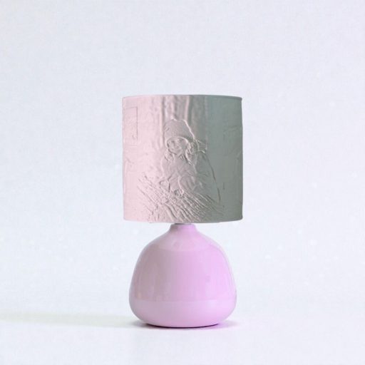 Személyre Szabott Fényképes 3D Lámpa - Egyedi Éjjeli Fény Saját Fotóval - Pink Henger nagy - Ellie