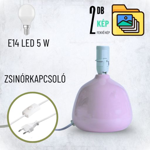 Személyre Szabott Fényképes 3D Lámpa - Egyedi Éjjeli Fény Saját Fotóval - Pink Panoráma - Ellie