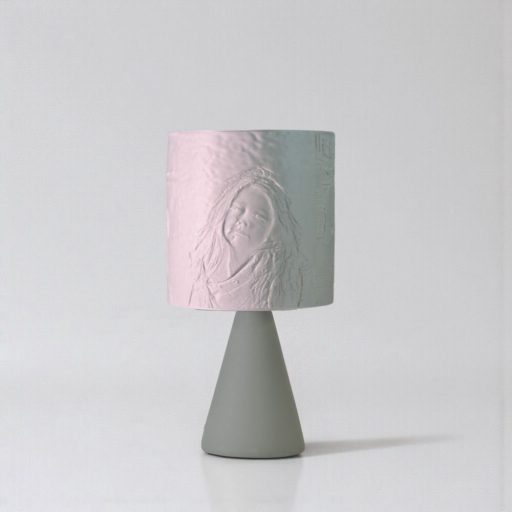 Nalani fényképes lámpa - Henger nagy Szürke