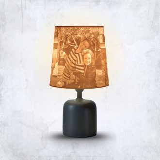   Személyre Szabott Fényképes 3D Lámpa - Egyedi Éjjeli Fény Saját Fotóval - Fekete Klasszikus - Daphni